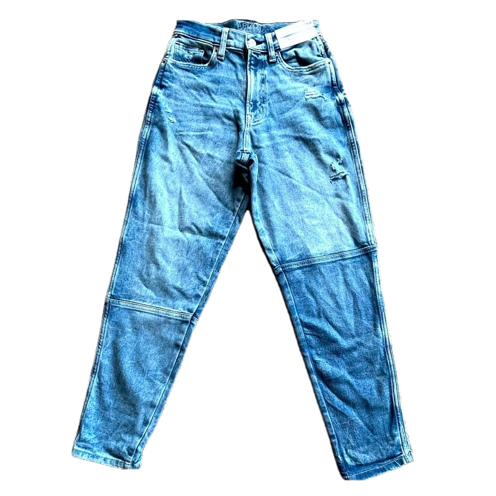 Arizona Jean Co Highest Rise Curvy Mom Jeans Distressed